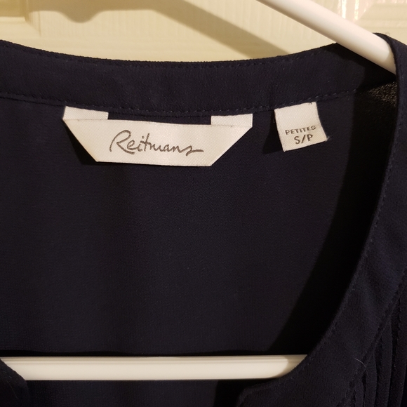 2/$20 Petite Sheer Pleated Cap Sleeve Top - Picture 11 of 12